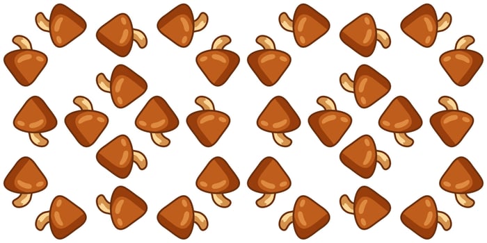 Cartoon Brown Mushrooms Seamless Pattern vector