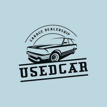 Awesome used car logo A used car logotype vector
