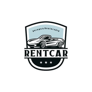 Used car logotype Dealer car logo design vector