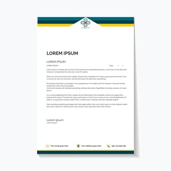 Professional business letterhead template featuring modern design and clean layout for corporate communication vector