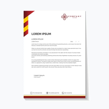 Modern professional letterhead design template for business communication needs and brand identity vector