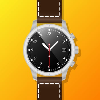 Hand watch classic for men vector