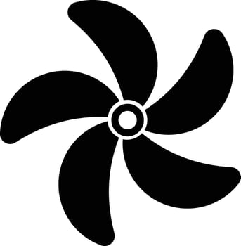 Propeller icon. Fan speed icons. propeller for surface drive. Cooling Fan symbols. Conditioning equipment sign. Electrical temperature equipment, vector