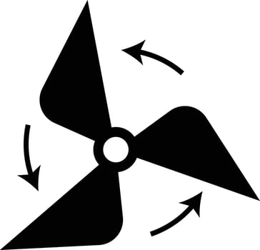 propeller icon set. Electrical temperature equipment. Cooler sign business concept. Air ventilation symbol. electric cooler wind signs vector