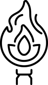 A linear style icon representing fire sconce vector