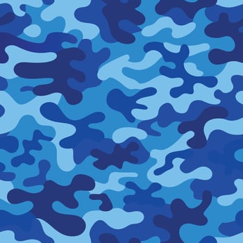 Classic Blue Camo Print for Fashion Combat Gear or Military Uniforms vector