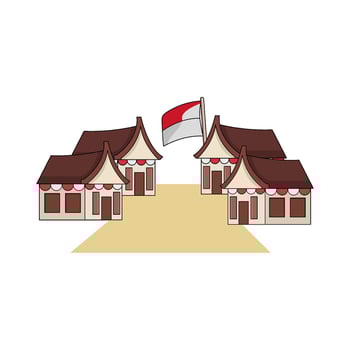 village of Indonesian Independence vector