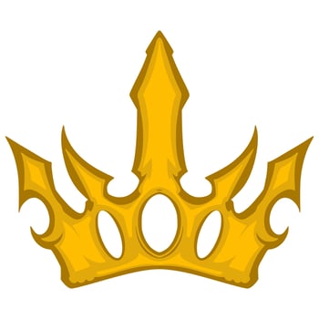 King Crown Logo Illustration Digital Drawing vector