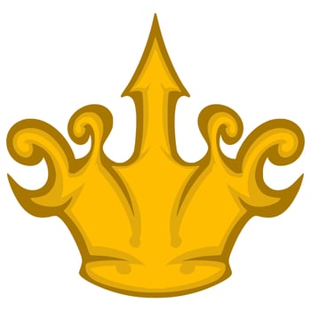 Crown Logo Illustration Digital Drawing vector