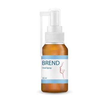 Brend oral spray bottle vector