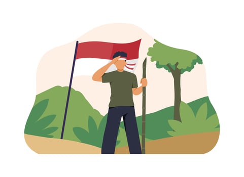 Pahlawan Heroes Day Illustration vector