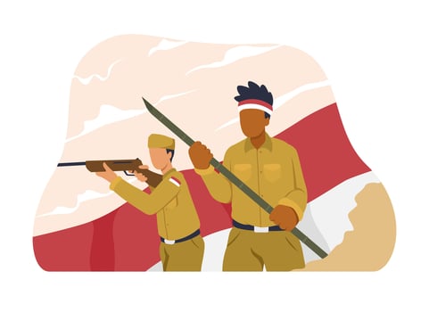 Indonesia Heroes Day Illustration vector