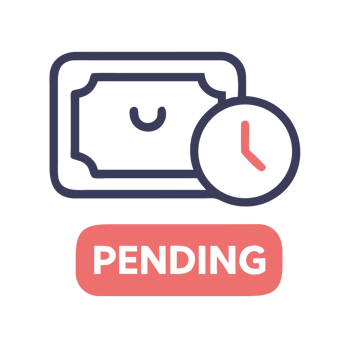 Money clock pending payment isolated on a transparent background finance png