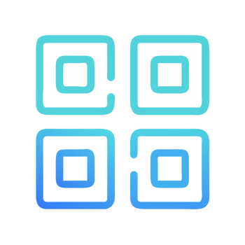 Square pattern with gradient colors isolated on a transparent background blue cyan png