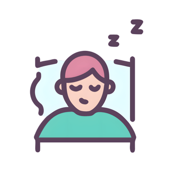 Person sleeping peacefully on pillow isolated on a transparent background rest png