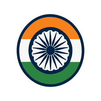 Indian Flag Emblem Circular Design Patriotic Symbol Modern Style Graphic png