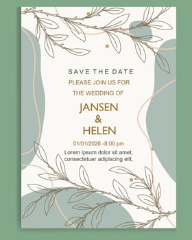 Save the date invitation card vector