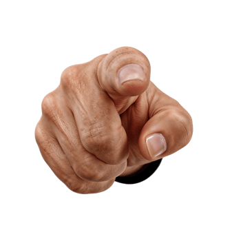 Intriguing Hand Gesture Aims Directly Forward on a Purely Transparent Canvas png