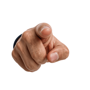 Pointing finger gesture indicating direction against isolated transparent aesthetic png