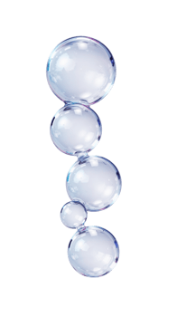 Floating transparent spheres in vertical alignment against a solitary color canvas a modern png
