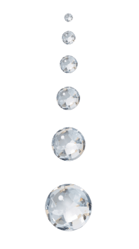 Arrangement of ascending transparent spheres suggesting growth and seamless progression png