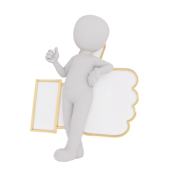 Figurine supporting affirmation with thumb aloft signifying approval and optimism png