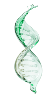 Intricate double helix formation within liquid swirl suggesting genetic engineering and png