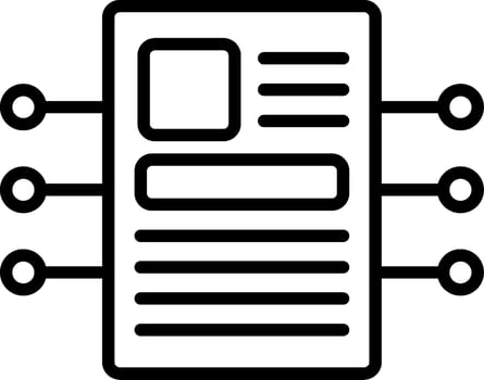 News Outline Line Icon Design vector
