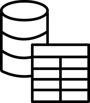 Table Outline Line Icon Design vector