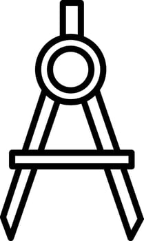 Compass Outline Line Icon Design vector