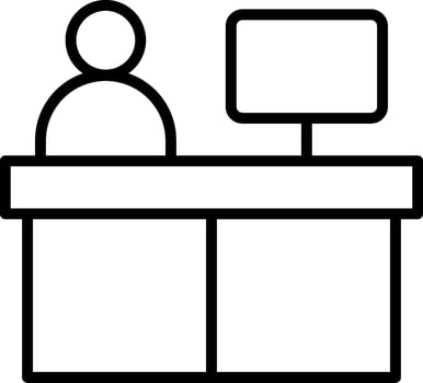 Counter Outline Line Icon Design vector