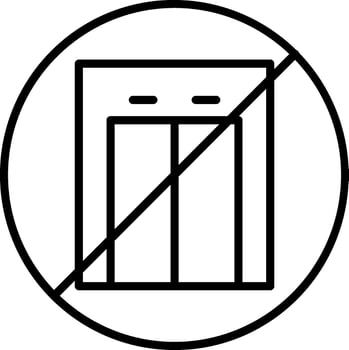 Elevator Outline Line Icon Design vector