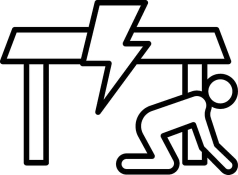 Survivor Outline Line Icon Design vector