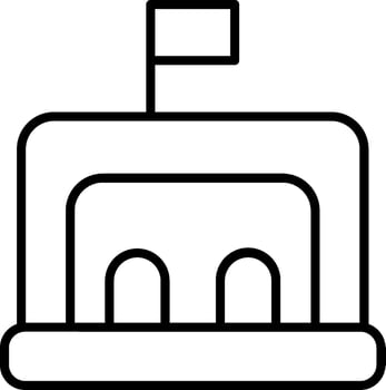 Bunker Outline Line Icon Design vector