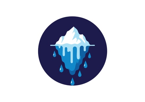 Melting Iceberg Climate Change. vector