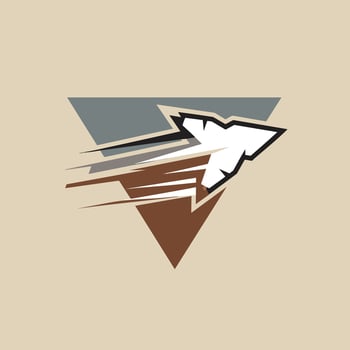 Abstract Geometric Arrowhead Speed Design. vector