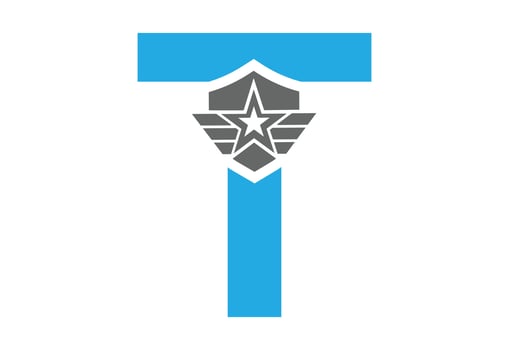 General army with latter T logo design concept vector