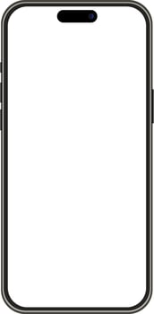 A modern smartphone with a dynamic island-style display vector
