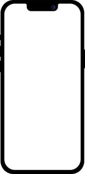 Smartphone with clean and customizable interface vector