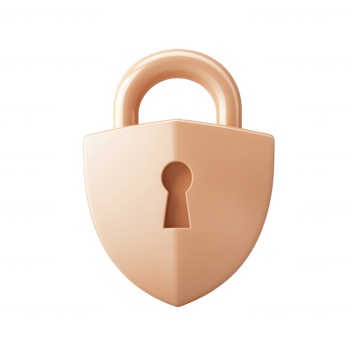 symbolizing icon Glossy closed padlock representing digital security, 3d data protection and cybersecurity against unauthorized access on transparent background png