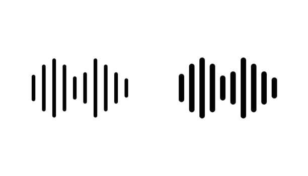 Audio icon solid, filled outline icons vector