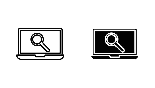 Browsing icon solid, filled outline icons vector