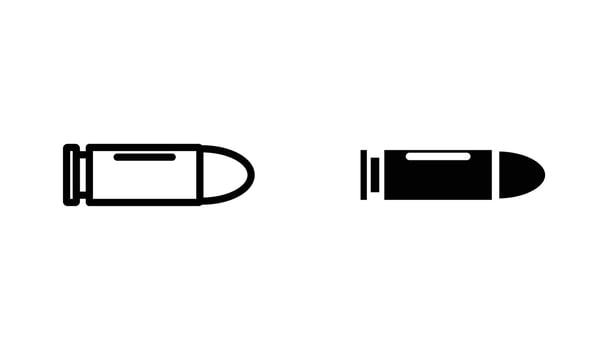 Bullet icon solid, filled outline icons vector
