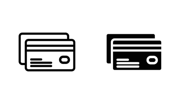 Credit card icon solid, filled outlineicons.. vector