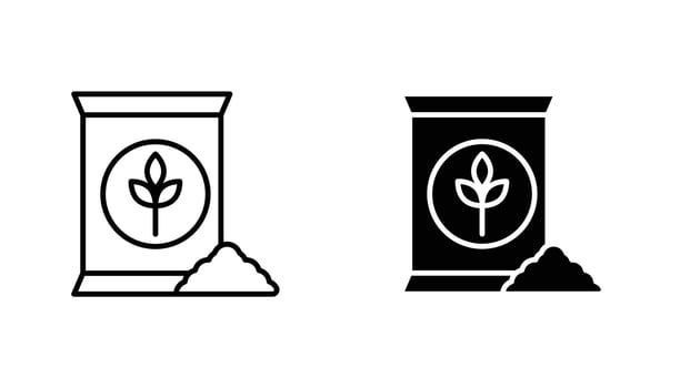 Fertilizer icon solid, filled outline icons vector