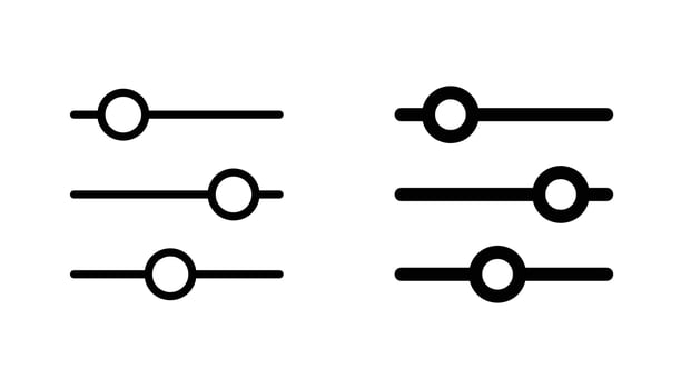 Filter Control icon solid, filled outline icons vector