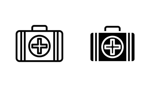 First aid icon solid, filled outline icons vector