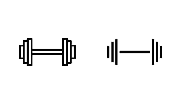 Gym icon solid, filled outline icons vector