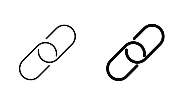 Link icons. solid, filled outline icons. vector
