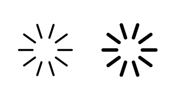 Loading icon solid, filled outline icons vector